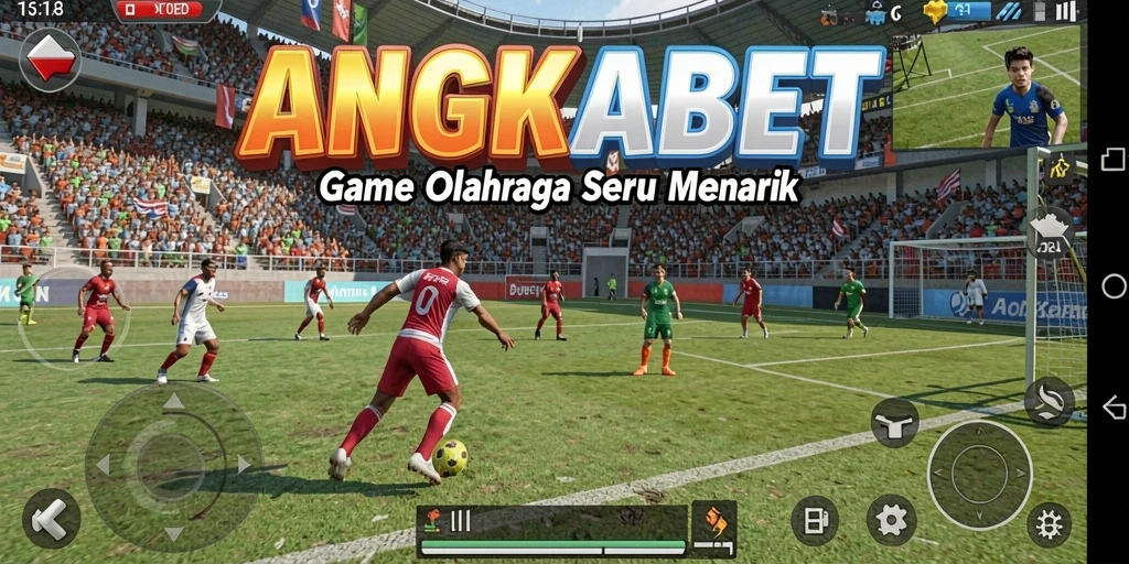 Tampilan gameplay seru di ANGKABET dengan aksi olahraga yang mendebarkan.