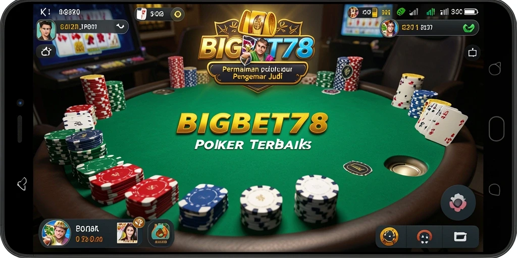 Tampilan gameplay poker yang mengasyikkan di BIGBET78.