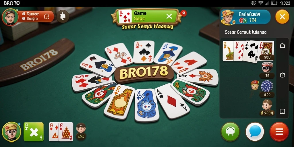 Tampilan gameplay Gaple yang seru dan interaktif di BRO178.