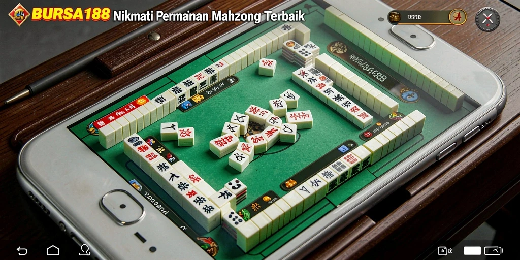 Tampilan gameplay BURSA188 dengan grafis menarik dan tantangan Mahjong.