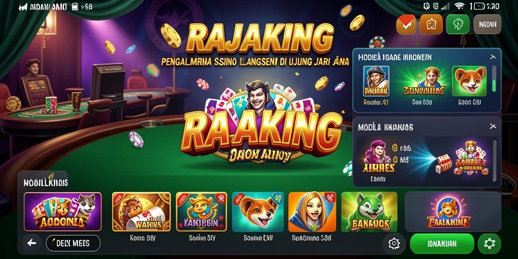 Screenshot RAJAKING menampilkan dealer langsung dalam permainan kasino.