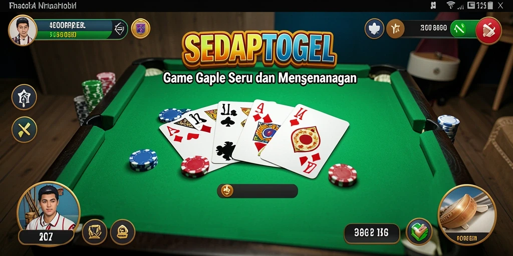Tampilan seru gameplay Gaple di SEDAPTOGEL.